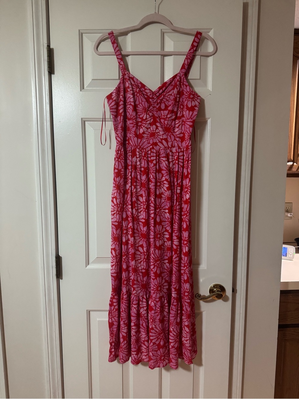 Draper James Red and Pink Floral Maxi Dress